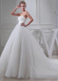 Beading Tulle Sweetheart Ball Gown Wedding Dress 