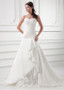  Dropped Waistline A-line  Satin Sweetheart  Wedding Dress 