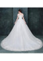 Tulle Off-the-shoulder Beading Appliques  Ball Gown Wedding Dress