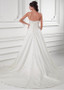  Beading Waist Satin Sweetheart  A-line Wedding Dress