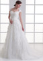 Beading Tulle Sweetheart Simple A-line Wedding Dress