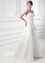 Beading Appliques Satin Sweetheart  A-line Wedding Dress