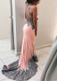 Satin Jewel  Appliques & Rhinestones Two-piece Mermaid Evening Dress