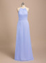 Long Lavender Halter Maxi Chiffon Bridesmaid Dresses 