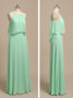 Red Halter Simple Long Maxi Bridesmaid Dresses