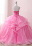 Organza  Pink Sweetheart Beadings Ball Gown Quinceanera Dress
