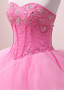 Organza  Pink Sweetheart Beadings Ball Gown Quinceanera Dress