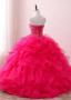 Pin Organza Beadings Sweetheart Ball Gown Quinceanera Dress