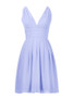 Grape Chiffon Short A-Line Sleeveless Bridesmaid Dresses