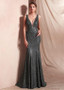 Sparkle Sexy V-neck Neckline Floor-length Mermaid Prom Dresses