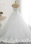 Satin Jewel Beading A-line Wedding Dresses With Lace Appliques