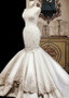 Tulle & Satin Sweetheart Beaded Lace Appliques Mermaid Wedding Dresses