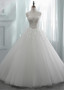 Beading Tulle Jewel  See-through  A-line Wedding Dress