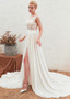 Shop Cheap Lace Appliques Beach Chiffon See Through Wedding Dress