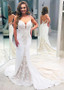 Cheap Shop Spaghetti Straps Lace Appliques Sheath/Column Wedding Dress
