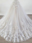 Cheap New Arrival A-Line Round Cap Sleeves Light Champagne Wedding Dress with Appliques