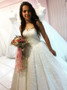 Shop Cheap Ball Gown Square Neck Court Train Wedding Dress with Appliques
