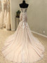 Shop Cheap Mermaid Sweetheart Light Champagne Lace Wedding Dress with Appliques