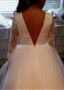 Shop Cheap Long Sleeve White Tulle Jewel Ball Gown Flower Girl Dress Under 80
