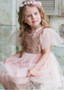 Shop Cheap Pink Sequin Lace & Tulle Jewel A-line Flower Girl Dresses