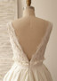 Shop Cheap Satin V-neck Appliques Floor-length A-line Wedding Dress