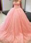 Shop Cheap Tulle Sweetheart Pink Floor-length Ball Gown Quinceanera Dress
