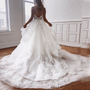 Shop Cheap Spaghetti Straps Backless A-Line White Tulle Appliques Wedding Dress Under 200