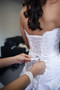 Shop Cheap Appliques Satin Strapless White Ball Gown Wedding Dress With Pearls Under 300