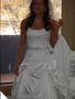 Shop Cheap Appliques Satin Strapless White Ball Gown Wedding Dress With Pearls Under 300