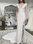 Shop Cheap V-neck Beach Wedding Dress Cap Sleeves Appliques Backless Lace Bridal Dress Under 200