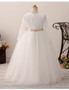 Vintage  Long Sleeves Tulle Lace Ballroom Flower Girl Dress