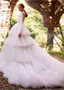 Shop Backless Sexy Spandex & Tulle V-neck Long Sleeves Ball Gown Wedding Dress