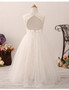 Hole Back Champagne Tulle Lace Flower Girl Dress