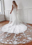Shop Sexy Chiffon Jewel Lace Appliques & Watteu Mermaid Wedding Dress Under 200