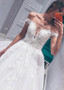 Off-the-shoulder Tulle & Organza Ball Gown Wedding Dresses With Lace Appliques