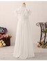 Lace Top A Line Long Chiffon Flower Girl Dress