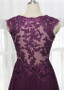 Shop Dark Purple Chiffon V-neck Purple A-line Mother Of The Bride Dresses With Lace Appliques