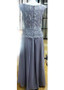 Shop Plus Size Beading Silver Chiffon Jewel Full-length Sheath/Column Mother Of The Bride Dress from Annakoo