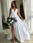 Shop Cheap A Line Sexy Spaghetti Straps V Neck Bohemian Summer Beach Wedding Dress under 100