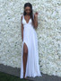 Shop Cheap A Line Sexy Spaghetti Straps V Neck Bohemian Summer Beach Wedding Dress under 100