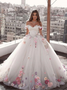Shop Beautiful Abaric Dubai Off the Shoulder Sweetheart 3D Princess Ball Gown Prom Dress under 200
