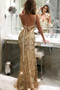 Shop Bling Bling 2020 Champagne Sparkle Lace-Up Mermaid Long Gold Prom Dress with Sequins from Annakoo