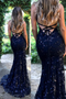 Shop Bling Bling 2020 Champagne Sparkle Lace-Up Mermaid Long Gold Prom Dress with Sequins from Annakoo