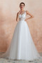 Shop Beautiful Long Sexy Sheer Back A-Line Illusion Neck Sequined Wedding Dress from ANNAKOO