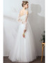 Shop Sexy Flowy Long Tulle Simple Fairy Tulle Sleeves Wedding Dress from ANNAKOO