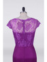 Purple Petite Cap Sleeves Mermaid Mother Of The Bride Dresses