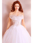 Shop Lovely Classy White Princess Ruffles Formal Ball Gown Wedding Dress  from ANNAKOO