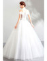 Luxury Fast Shipping Embroidery Princess Off The Shoulder Ball Gown Wedding Dress  from ANNAKOO