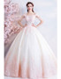 Shop Unique 2020 Princess Off The ShoulderWhite And Pink Ball Gown Wedding Dress  under 100