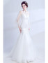 Beautiful Cape Sleeves Mermaid Lace Fitted Wedding Dress